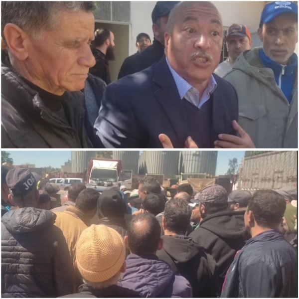 تجار ومهنيو سوق الجملة للخضر والفواكه بمكناس يحتجون ضد استفزازات موظف جماعي