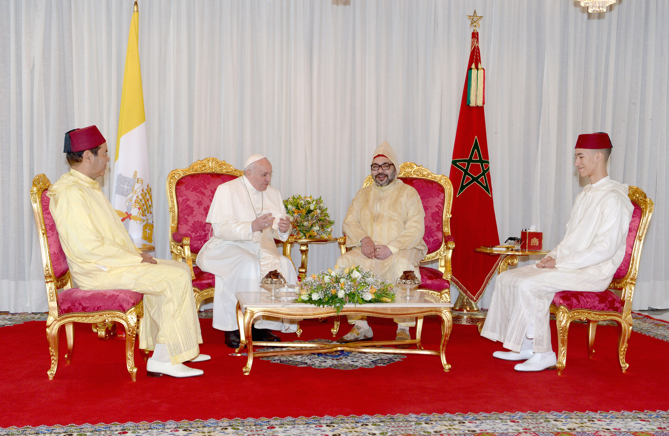 ArrivÈe au Maroc de Sa SaintetÈ le Pape FranÁois pour une visite officielle au Royaume